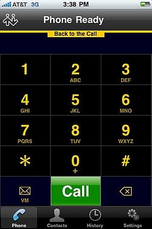 Bria Call Screen