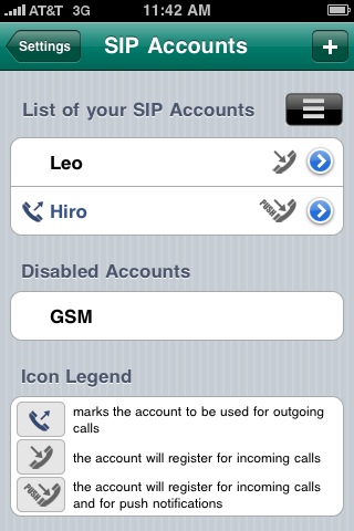 SIP Accounts on Acrobits softphone