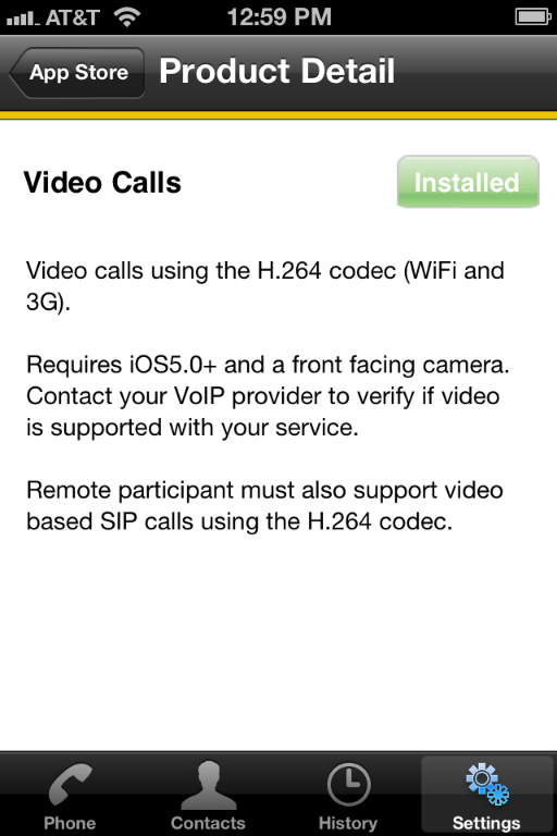 Bria iPhone Video Calling