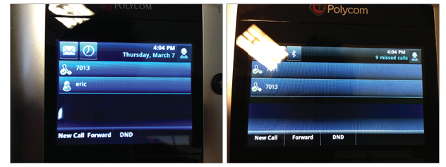 Polycom VVX 500 and Polycom VVX 600 screen comparison Polycom VVX 500 and Polycom VVX 600 screen comparison