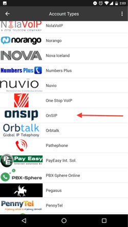 Bria for Android add onsip Bria for Android add onsip
