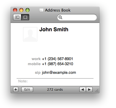 A SIP address is similar to an email address