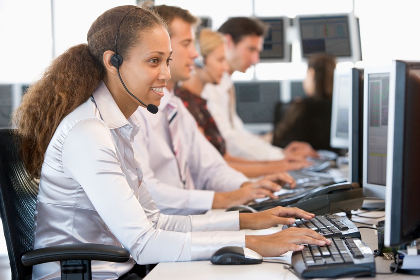 Nonprofit call center with reps on the phone