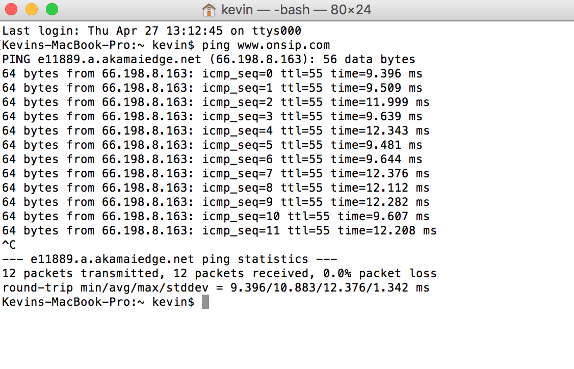 VoIP ping test VoIP ping test