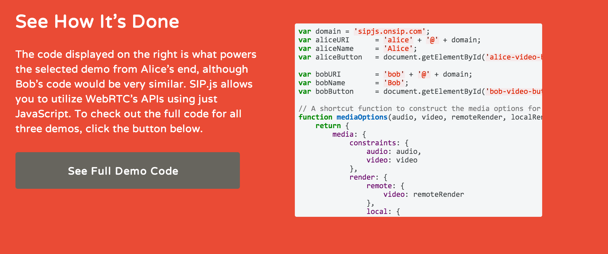 Source code available on the new SIP.js site Source code available on the new SIP.js site