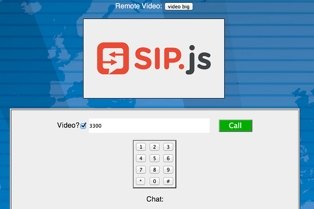 WebRTC demo phone with SIP.js