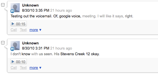 Google Voicemail to Text