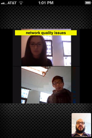 Video conference call between members of the OnSIP team