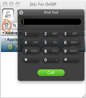 Jitsi for OnSIP call dialpad Jitsi for OnSIP call dialpad