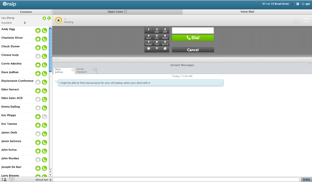 New my.OnSIP interface New my.OnSIP interface