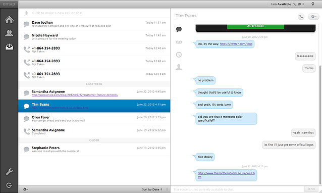 Messaging in my.OnSIP Messaging in my.OnSIP