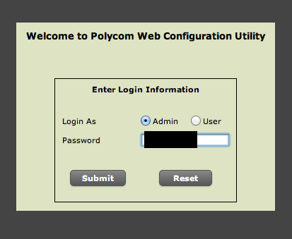 Polycom Web Configuration Utility Polycom Web Configuration Utility