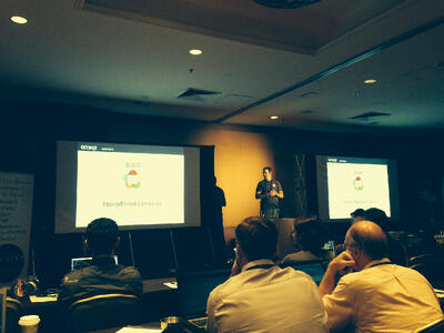 Eric Tamme presenting WebRTC Attack Robot