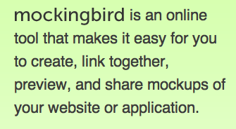 Mockingbird website writing