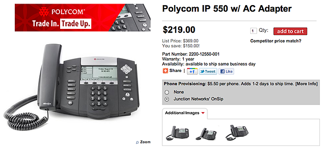 Purchase a Polycom IP phone from Telephony Depot