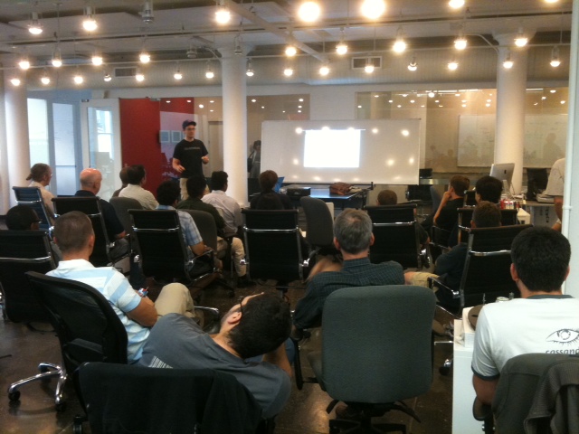 OnSIP Senior Software Engineer Eric Tamme delivers a presentation at NYC Cassandra User Group