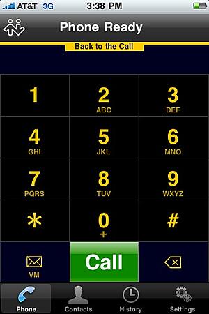 Bria Call Screen