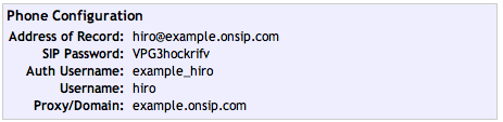 OnSIP IP Phone Configuration
