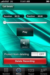 Acrobits Delete Recording 