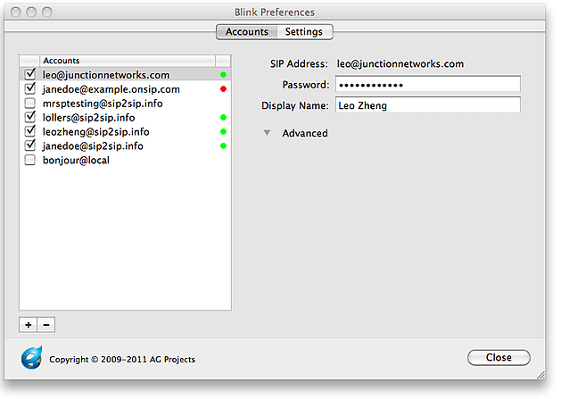 Blink Preferences 