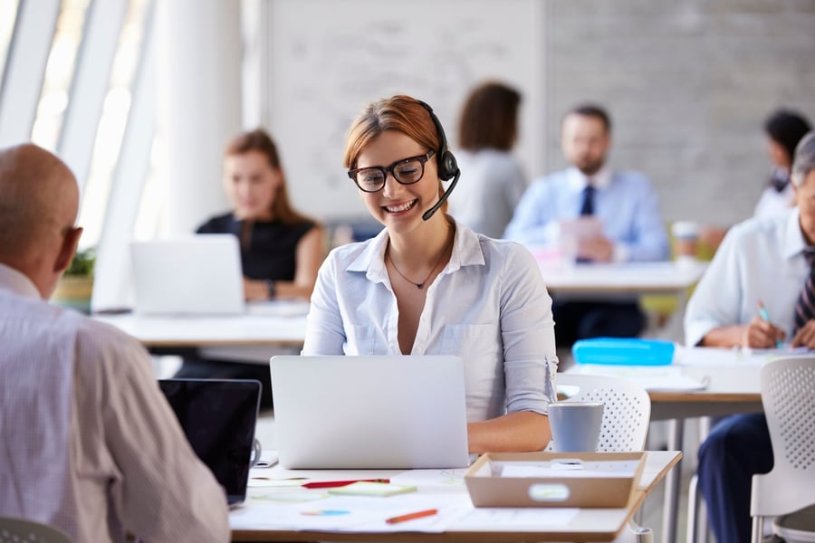 Temporary call center setup in rented office space