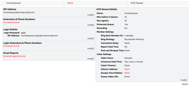 OnSIP Admin Portal Email Reports