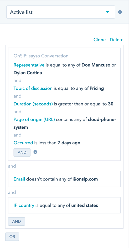 Screenshot showing filter options for your HubSpot workflows.