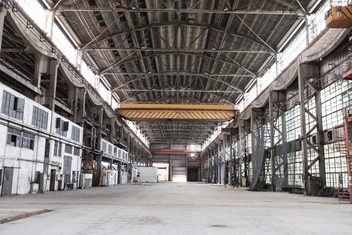 Abandoned warehouse due to temporary close of business