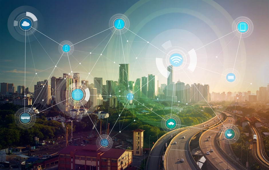 Graphic image showing how the world connects through SIP to SIP calling.