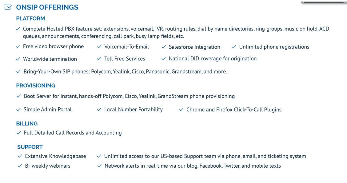 What Is a PBX Phone System_OnSIP Offerings Screenshot