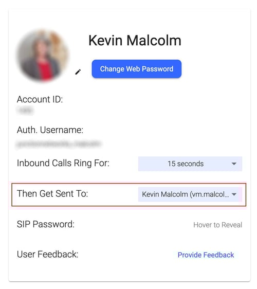Edit call forwarding preferences in the OnSIP app