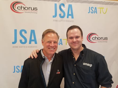 Mike Curtin of OnSIP meets hockey legend Brian Propp at CP Evolution 2018