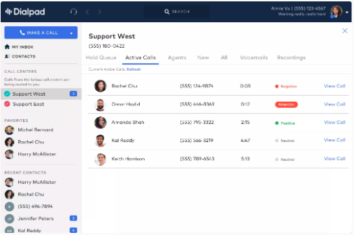 Dialpad's call queues