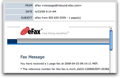 eFax Message 