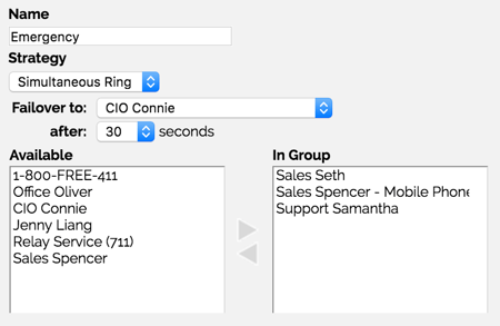 OnSIP Ring group strategy