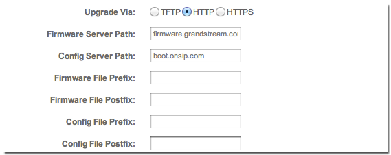 Advanced Settings Grandstream