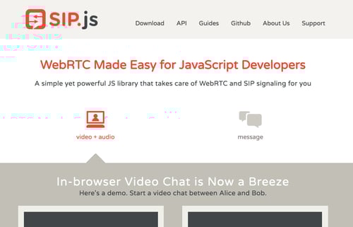 SIP.js: An open-source JavaScript library for developers