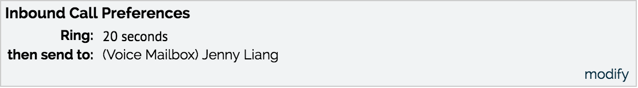 Inbound call preferences