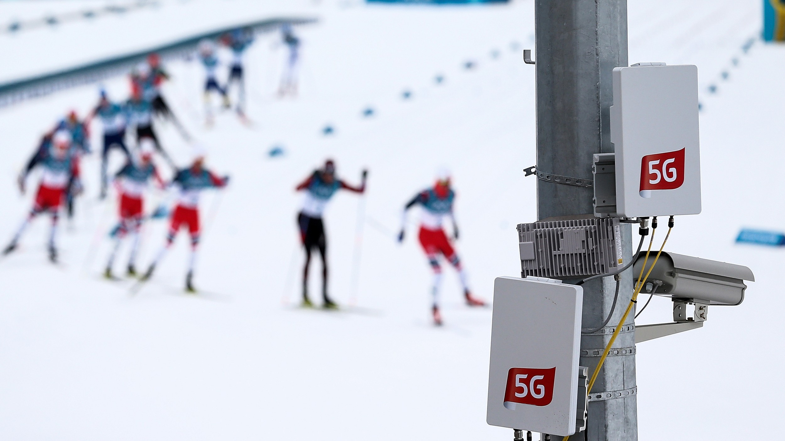 Getty Image of 5G hardware at the 2018 Winter Olympics