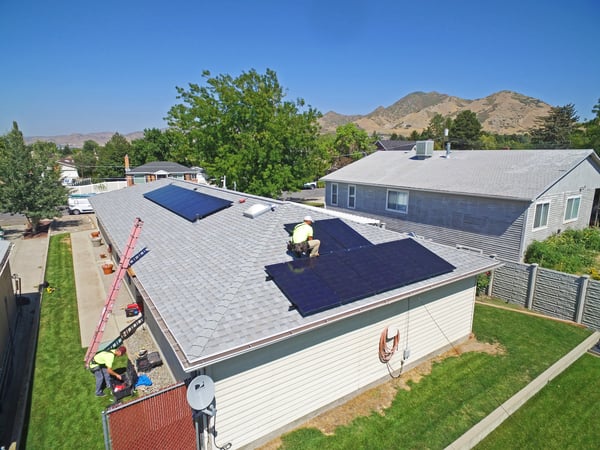 Intermountain Wind & Solar—installing solar panels.