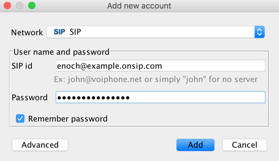 Jitsi for Mac Account Registration