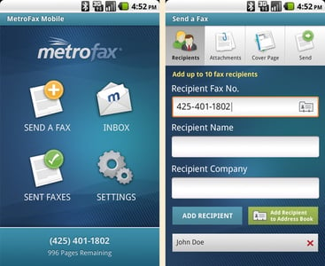 MetroFax mobile