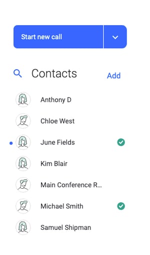 Screenshot of a new chat message notification in the OnSIP app.
