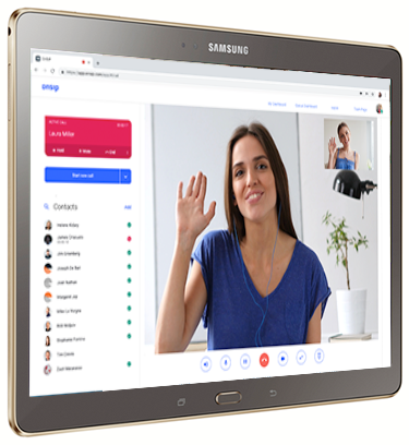 OnSIP app on a tablet