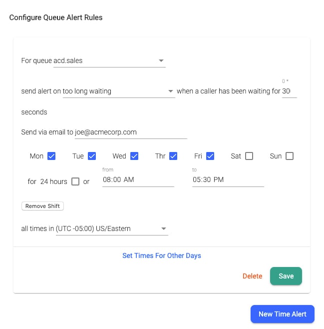 Configuring queue alerts in the OnSIP app