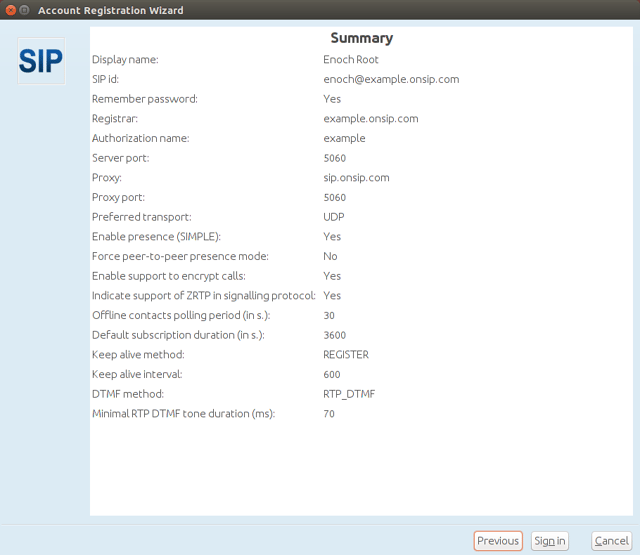 Registration complete on Jitsi Desktop for Ubuntu 