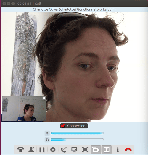 Video call on Jitsi Desktop for Ubuntu 