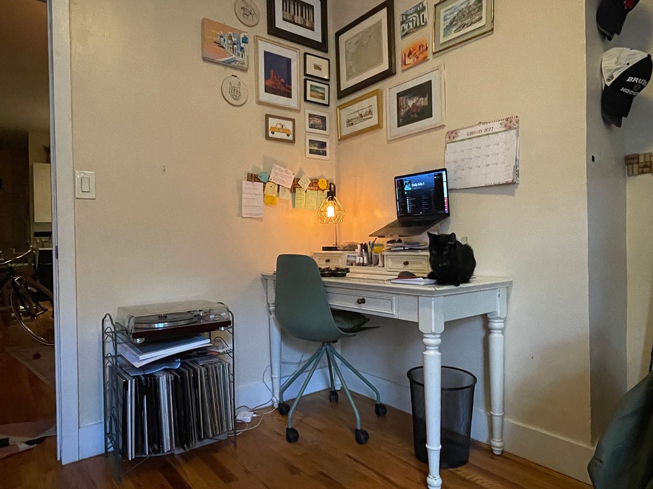 OnSIP employee's work-from-home desk space.