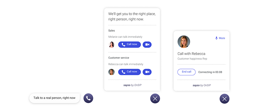 OnSIP's sayso is a unique web calling solution.