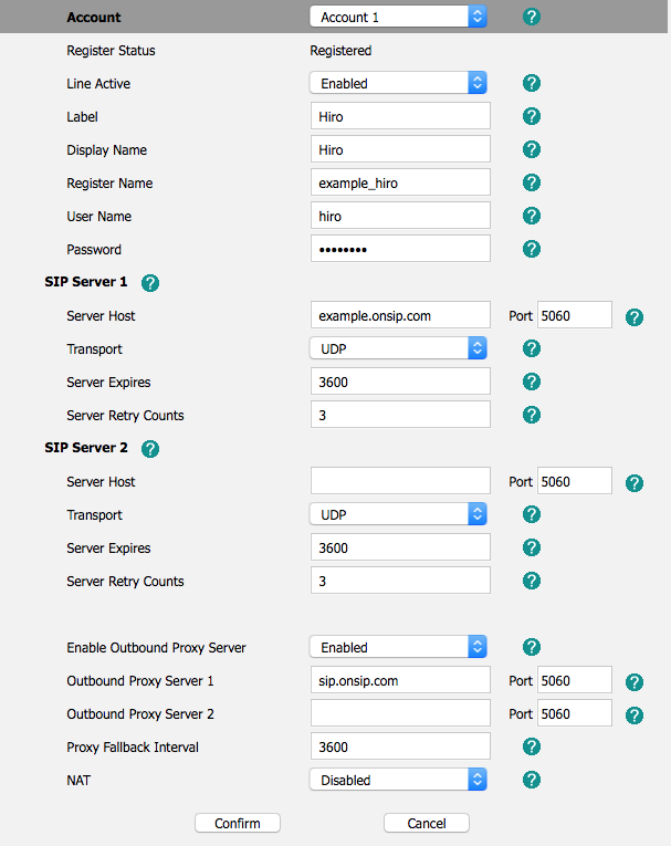 Yealink T58V web configuration